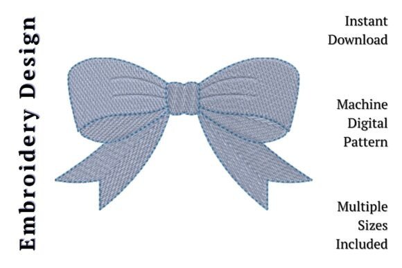 Blue Bow Ribbon Elegant