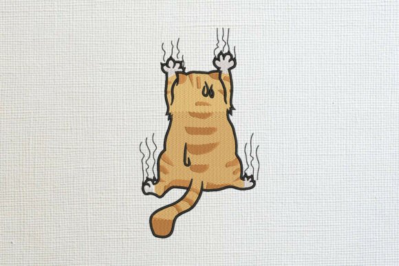 Fun Clinging Orange Cat